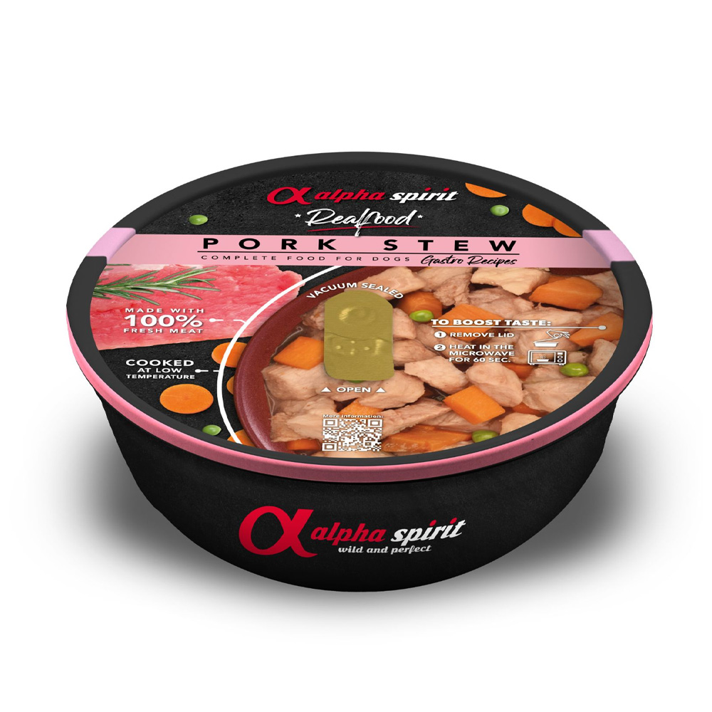 Alpha Spirit Real Food Karma Mokra dla Psa MIX 12x280g